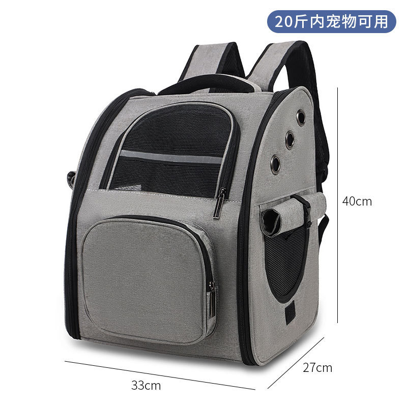 Bolsa para mascotas-mochila gris para mascotas