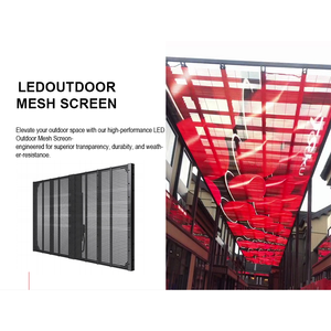 Display a Led per interni trasparente in vetro a vista schermo a LED P3.91-7.8 modulo P7.82 per architettura in vetro - Product Image 2