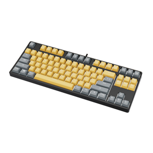 Personalizado 87-Key Wired teclado mecânico Dual-Color azul preto chá vermelho eixo; Silencioso Hot-swappable para Gaming PCB Multilayer