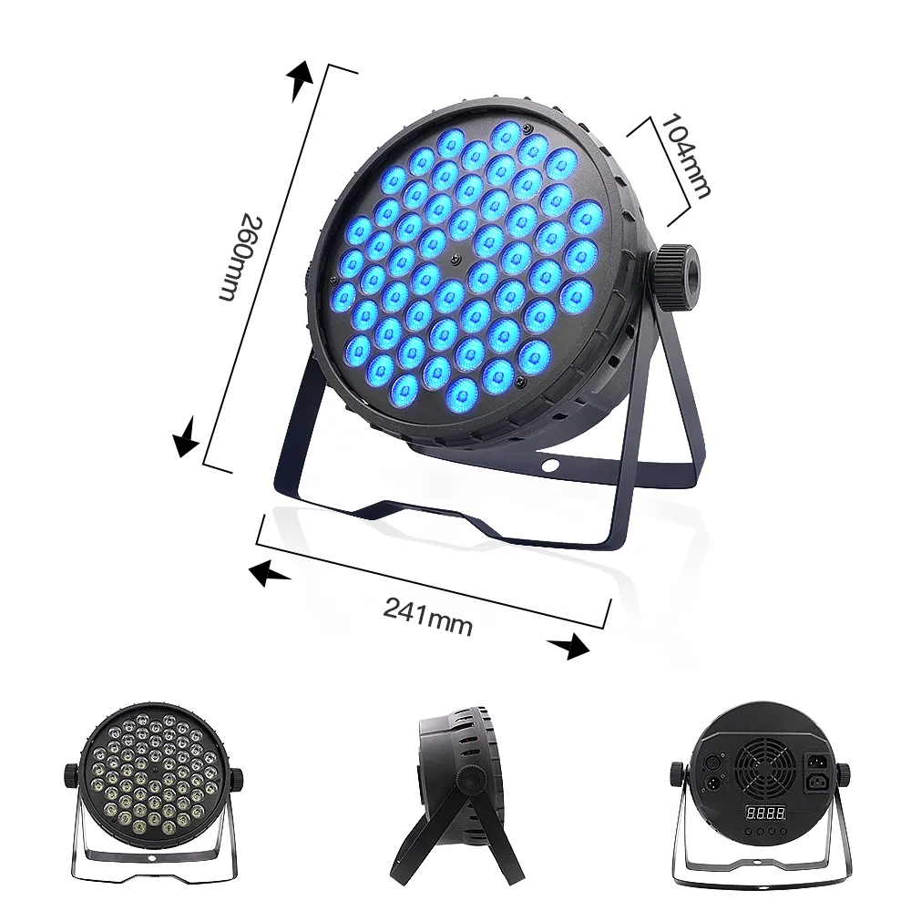 Big Dipper LPC015 Wash Par Light 54x3W RGB 3-in-1 Full Color Flat Par 150W Stage Led Light