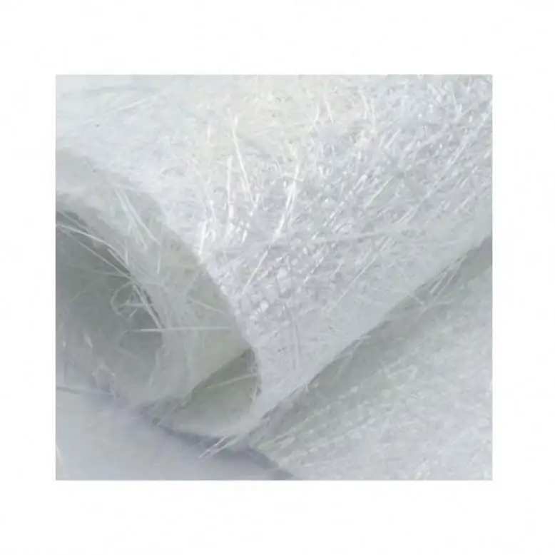 Vidrio para barcos 300/450/600 0/90 tejido de suelo de tela biaxial 30Gsm superficie de fibra velo tela fibra de vidrio estera de hilo picado
