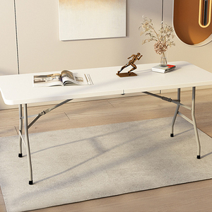 Di Động Ngoài Trời Gấp Bảng Bền HDPE Trắng Khung Sắt Trọng Lượng Nhẹ Kim Loại Thiết Kế Hiện Đại Đồ Nội Thất Ngoài Trời Cho Sân - Product Image 2