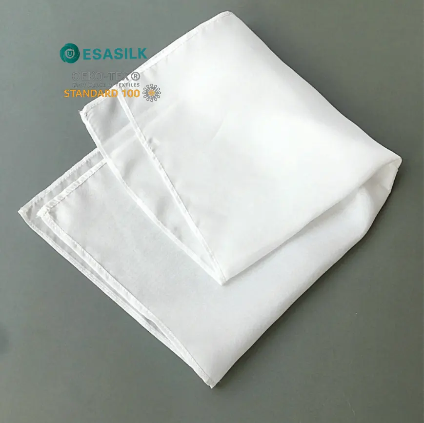 Foulards Habotai en pure soie unie non teintée de 8 mm Foulard en soie blanche pour la teinture