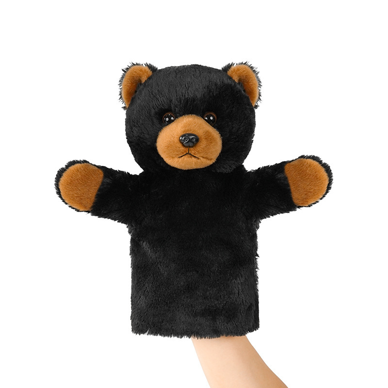 Muñeco de media mano de oso negro
