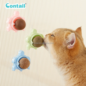 New Arrival Self-Adhesive Edible <strong>Catnip</strong> Toys Pet Cat <strong>Catnip</strong> Ball Wall Mount 360 Degree Rotatable Cat Mint Ball - Product Image 6