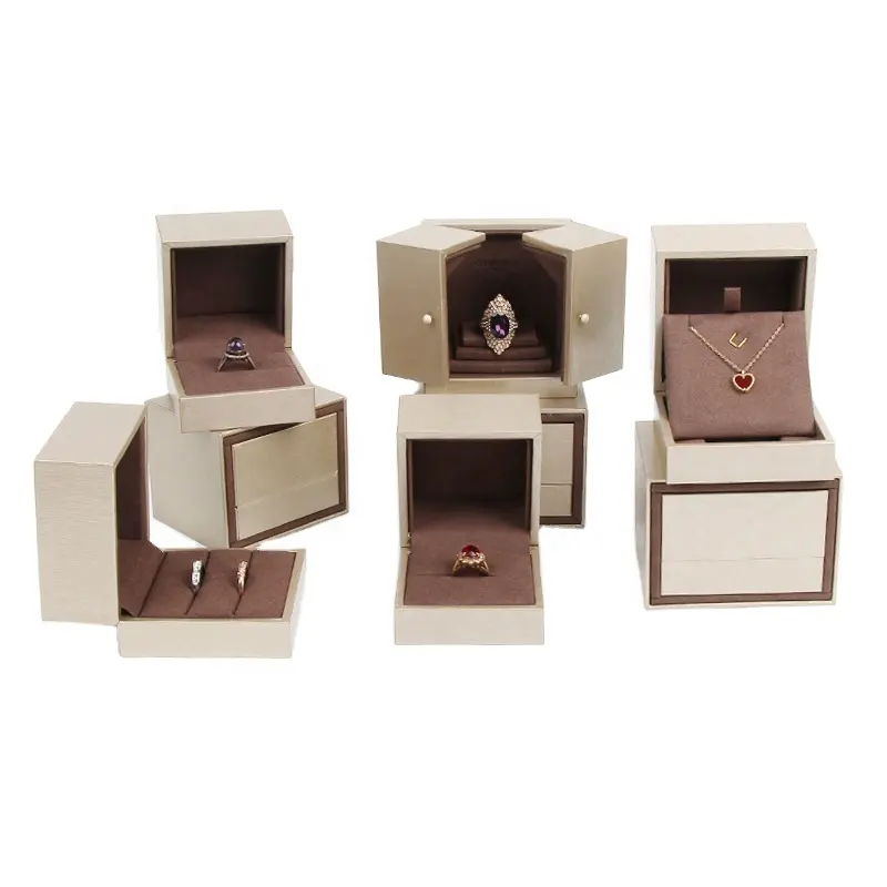 Venda por atacado de alta qualidade de papel personalizado pulseira de luxo anel colar anel de embalagem caixa de jóias com logotipo