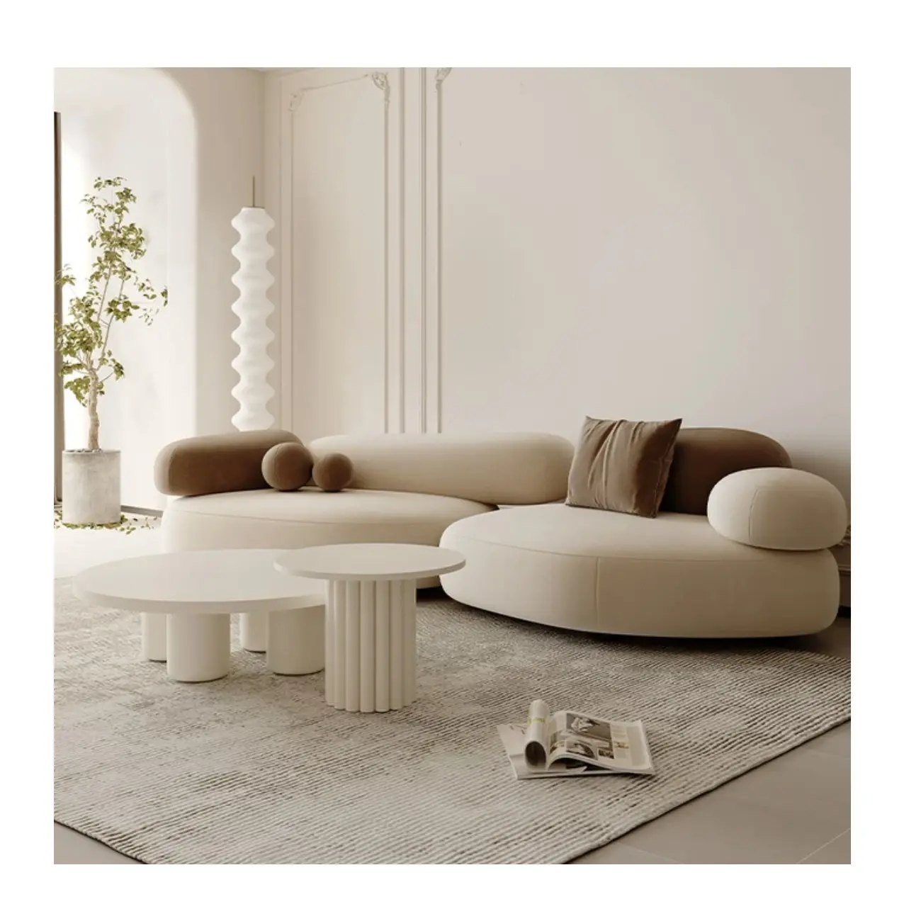 Hochwertiges Samt Wohnzimmer Couch Sofa Lamm Fleece Sofa Luxus Leders ofa