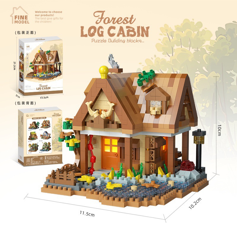 Mz-323 casa de madera cálida - 860 gránulos