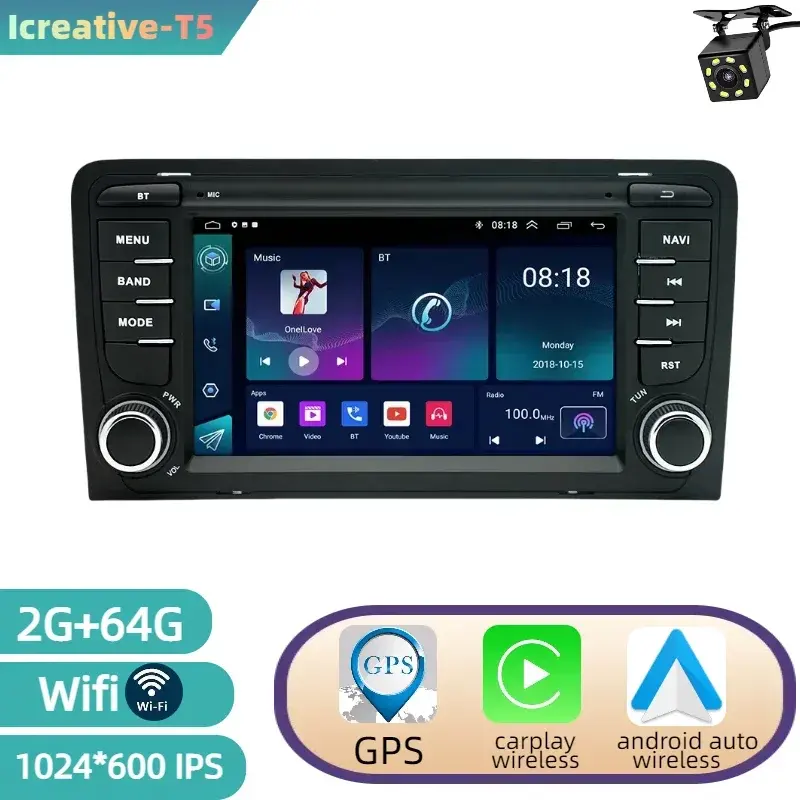 T5 2+64 Go WIFI + caméra 8 LED