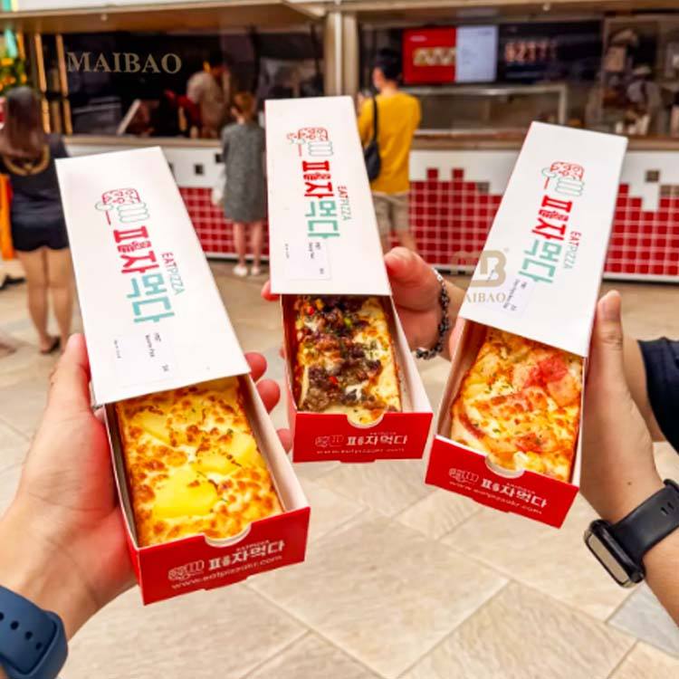 กล่องพิซซ่าสี่เหลี่ยมผืนผ้า