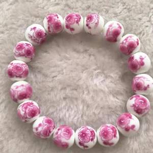 El más nuevo diseño de patrón de flores de cerámica de varios colores pulsera de cuentas de cuerda elástica hecha a mano - Product Image 5
