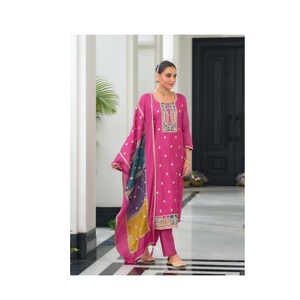 Full Stitched Salwar Kameez Suits with Heavy Chinon with Embroidery <strong>Sequence</strong> and <strong>Coding</strong> Work Pakistani Suit