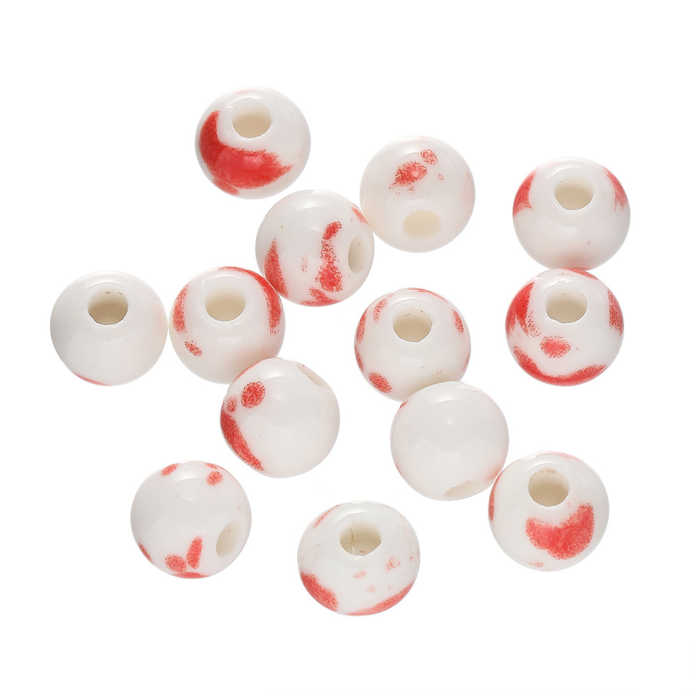 Perles en céramique - carthame