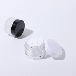 <strong>5</strong> 10 15ml 20ml 30ml 50ml 60ml 2oz 100ml Cosmetic Empty Transparent Frosted Skincare Moisturize <strong>Cream</strong> Glass <strong>Jar</strong> with Aluminum Lid - Product Image 4