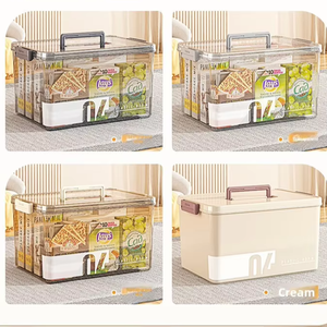 Lớn nhựa trong suốt hộp lưu trữ cho đồ lặt vặt và đồ chơi hộ gia đình di động tổ chức bin - Product Image 6