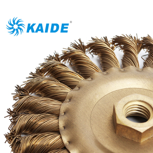 Best Selling Explosion Proof <strong>Brass</strong> <strong>Wire</strong> Twisted Knot <strong>Wheel</strong> <strong>Brush</strong> with Screw