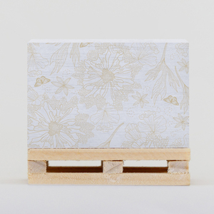 Bloc de notas Premium Nature con autoadhesivo Sketch Memo Cube Factory's Best Workstation Tool-Sutil Bloom Wing Sticky Notes Tray - Product Image 3