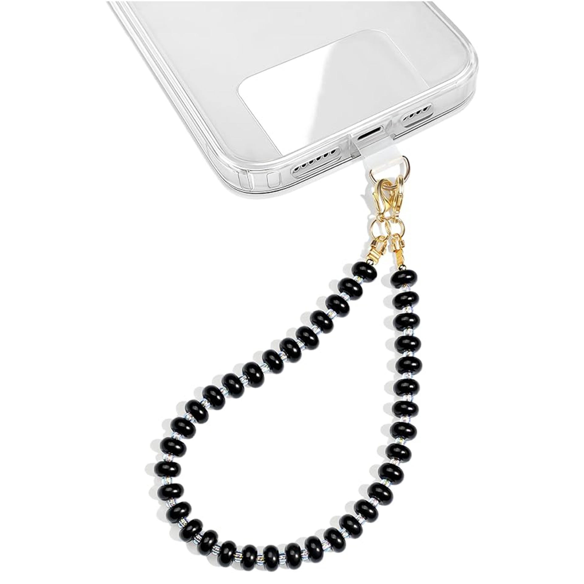 black 8mm black agate abacus beads-including mobile phone gasket