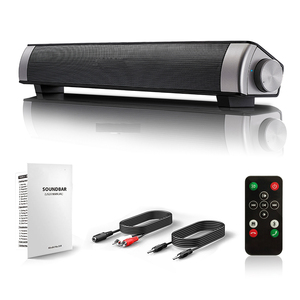 ซาวด์บาร์บลูทูธ5.0 3.5มม.-สาย RCA ลำโพงซับวูฟเฟอร์ซาวด์บาร์ระบบเสียงภายในบ้านพร้อม Aux, TF Card,รีโมทคอนโทรล BR100 - Product Image 3