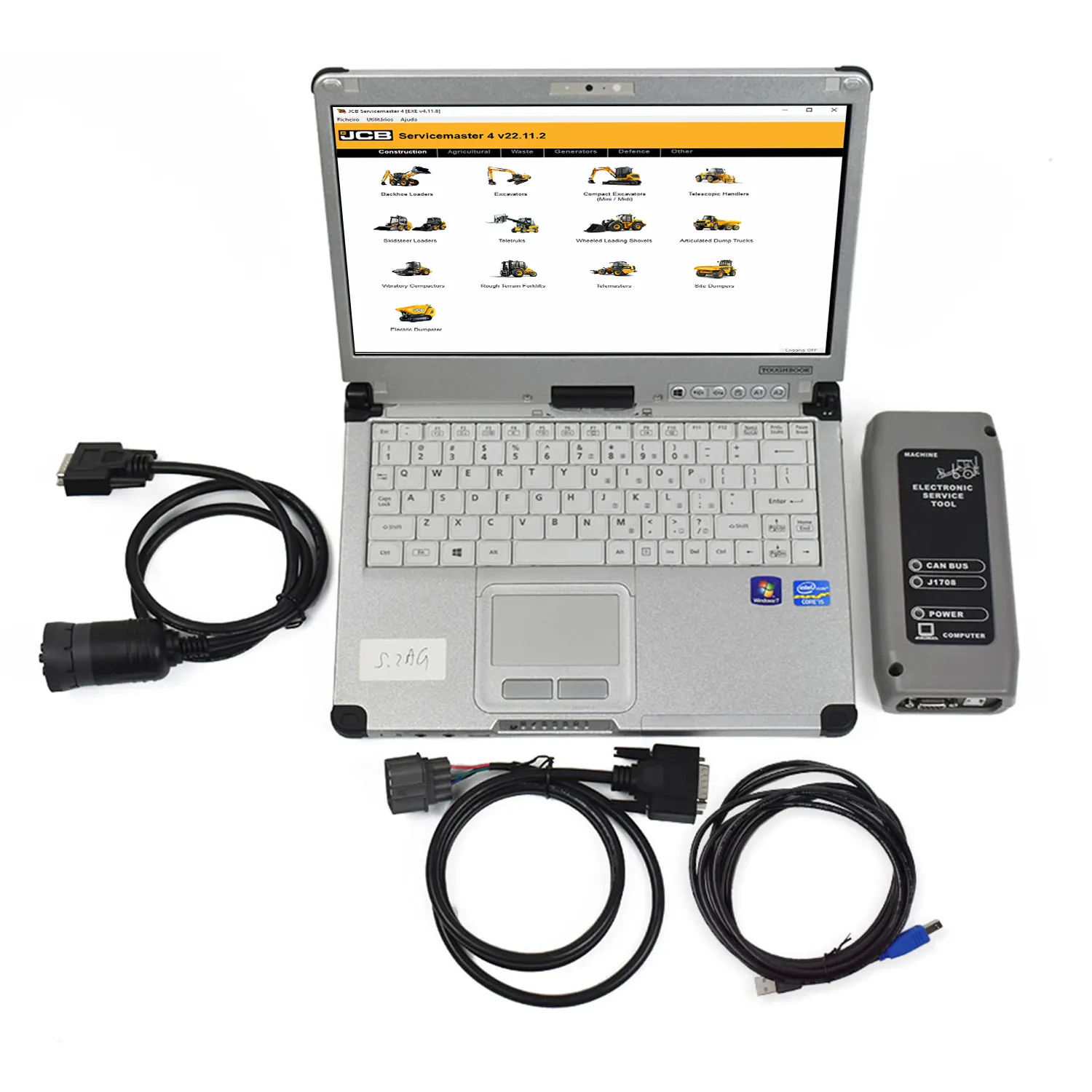 CFC2 Laptop para JCB, el software más nuevo, V22.11.2, camión de construcción agrícola, cargador, excavadora, Tractor, herramientas de servicio electrónico