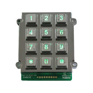 3x4 12 tasto della tastiera/IP65 tastiera in metallo/impermeabile tastiera a matrice per il controllo di accesso - Product Image 3