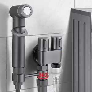 Easy-to-<strong>Use</strong> Stainless Steel <strong>Bidet</strong> Toilet Sprayer Set with ABS Handheld <strong>Bidet</strong> and Double Outlet Shower for Bathroom <strong>Use</strong> - Product Image 4