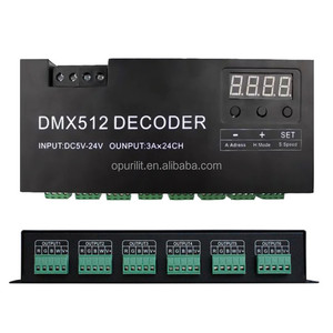 24 canali DMX512 24CH Dimming manopola sistema di controllo Pixel Led Controller RGB DMX 512 Decoder con Display digitale 72A Dimmer - Product Image 2