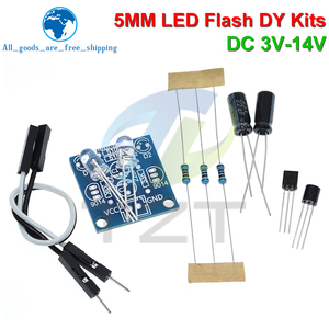 TZT MHT11 Einfache 5-mm-LED-Blitz-DIY-Kits DC 3V-14V Circuit Electronics Suite 1,6mm Teile für Arduino Blinkendes Blink kit - Product Image 3