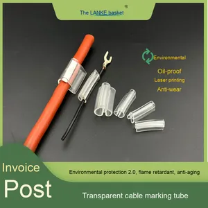 Marcador de cable de forma especial Identificación de número de cable Manga transparente de doble capa TM201/202/203/204/205 Bloques de terminales - Product Image 2