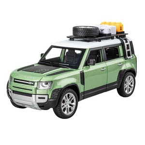Diecast oyuncaklar Model araba 1:24 Land Rover Defender alaşım araba modeli ses ve ışık geri çekme süslemeleri süs Modelo Del Del - Product Image 1
