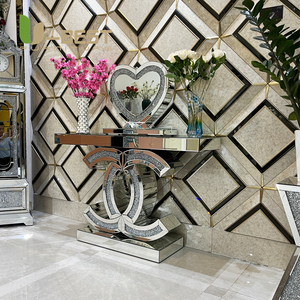 U-Best high-end โต๊ะกระจกคริสตัลที่ทันสมัยดีไซน์หรูหราโต๊ะแต่งหน้าห้องโถงสำหรับการเข้าโรงแรมวิลล่าหรือทางเดิน - Product Image 3