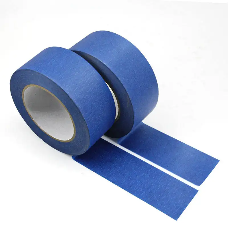 Manufacturer Custom Printing Automotive Crepe Paper Adhesive Tape Car Anti Uv 14 Days Painter Painting Blue Masking Tape