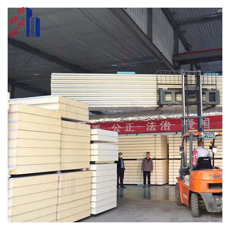 SH supplier siding panels exterior wall insulated 150mm aluminum wall roof fireproof pu Sandwich Panels