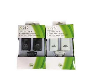 ชุดแบตเตอรี่3 in 1สำหรับ360 x กล่อง4800mAh สีขาวและดำพร้อมแบตเตอรี่แผ่นเกมชุดเปลี่ยนแบตเตอรี่ - Product Image 1