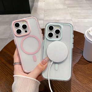 Minimalist manyetik Glitter şeffaf iPhone için kılıf 16 Pro Max/15/14 Pro | Yüksek kaliteli koruma ile Premium sert kabuk - Product Image 2