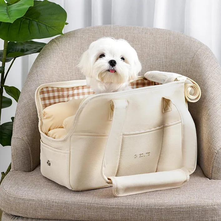 Bolsa de transporte con ventilación para mascotas, bolso de hombro portátil para perros y gatos, de viaje, transpirable