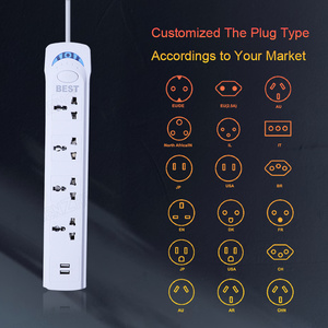 ซ็อกเก็ตปลั๊กอเนกประสงค์แบบปรับแต่งได้2พอร์ต USB 4ช่องต่อพ่วงสากลได้4ช่องจ่ายไฟสำหรับ10A - Product Image 5
