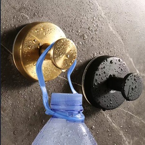 CUSTOM OEM Bathroom <strong>Glass</strong> Door Towel <strong>Hooks</strong> - Bath Robe <strong>Hook</strong> Holder for <strong>Hanging</strong> up to 15 Lbs - Suction Cup <strong>Hooks</strong> for Shower Gold - Product Image 2