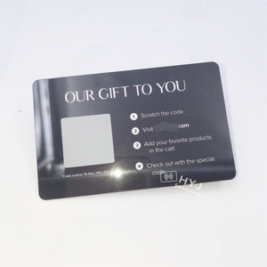Impresión personalizada PVC plástico regalo Scratch Code Voucher Cards con código de barras - Product Image 1