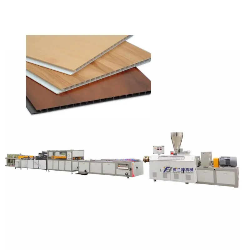 Panel de techo de PVC de 250-600mm/línea de extrusión de tablero/línea de producción de tablero de pared de PVC WPC