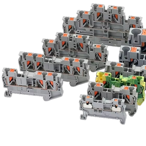 Bloque de terminales de riel Din Push-in de alimentación de doble capa, aplicación automática, bloque de terminales de resorte de latón y nailon - Product Image 4
