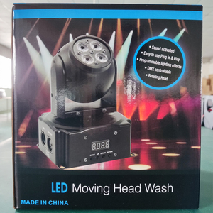 9 kanal DMX ses kontrolü 4x9W RGB hareketli kafa LED sahne işık DJ Bar Club parti düğün gösterisi için lambalar sahne aydınlatma - Product Image 2