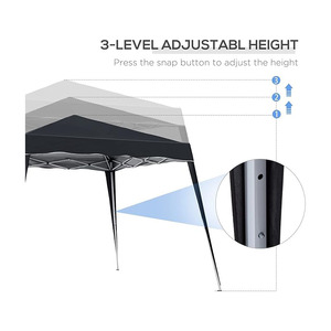 Ağır 3m x 3m açık parti güneş gölge su geçirmez Pop-up Gazebo toz kaplı çelik çerçeve ile bahçe için - Product Image 3