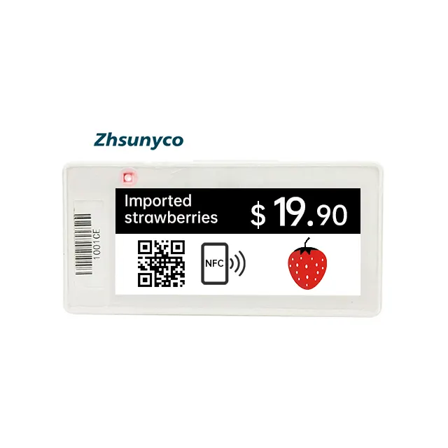 Suny-pantalla electrónica de 2,9 pulgadas, etiqueta acrílica Digital E Ink, etiqueta de precio y papel