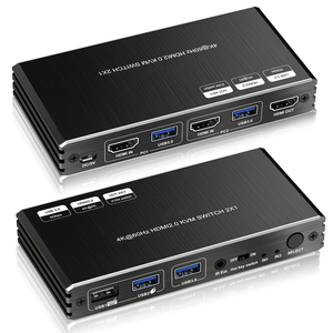 8K HDMI Switcher 2 en 1 Salida Audio Extractor Soporte Atmos Soundbar SPDIF Toslink RCA Audio Control remoto ARC Auto Switch
