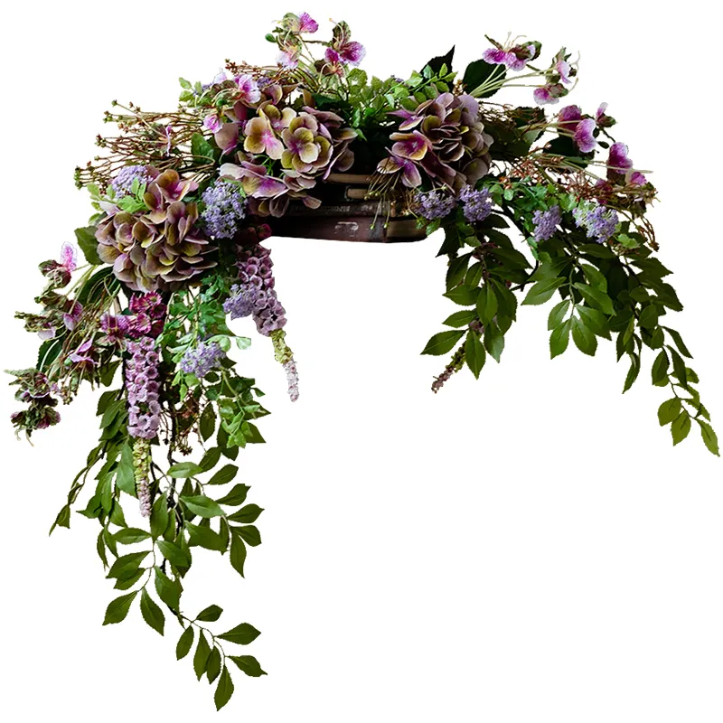 Arco de flor artificial para boda, colgante de pared con ramo de novia, flor para ventana de escenario