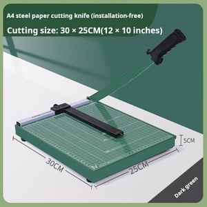 Günlük ofis kullanımı için Ideal, Metal taban, kaymaz kavrama ile sağlam A4 manuel kağıt kesici - Product Image 3