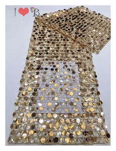 blinglace工厂价格透明亮片和凌乱线条蕾丝面料用于舞台宴会3d亮片蕾丝面料