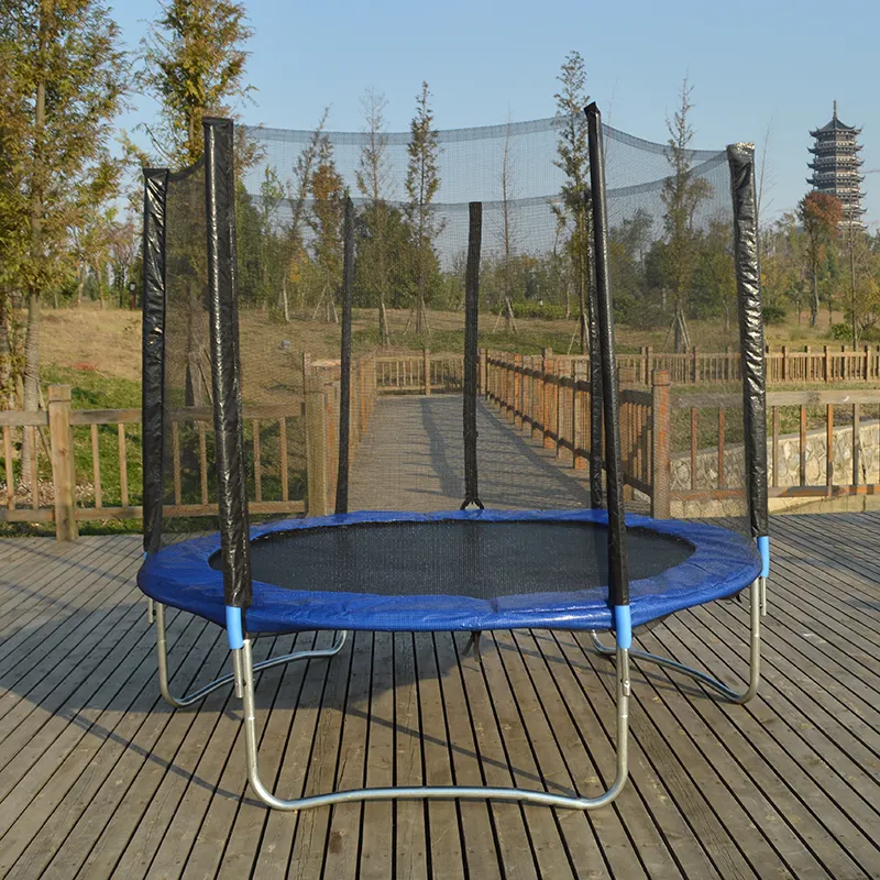 En iyi fiyat 8FT yetişkin kapalı açık bahçe açık trambolin yuvarlak yatak ile güvenlik ağı satılık