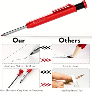 Scriber için ağaç İşleme ve mühendislik projeleri için yüksek kaliteli derin delik marangoz kalem - Product Image 3